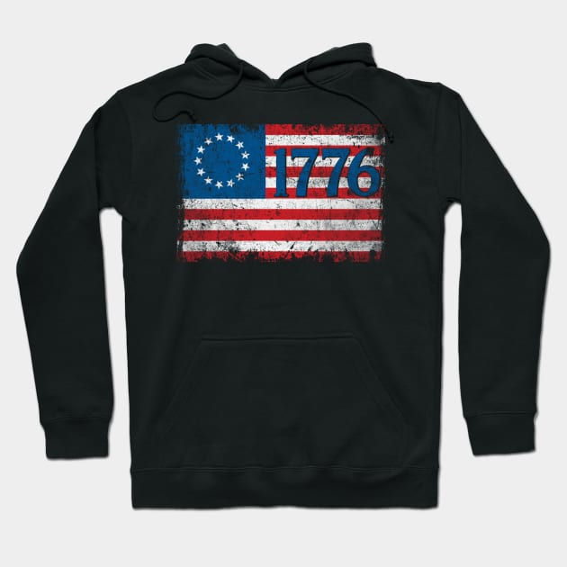 American Betsy Ross Flag United States of America 1776 Hoodie by blacks store